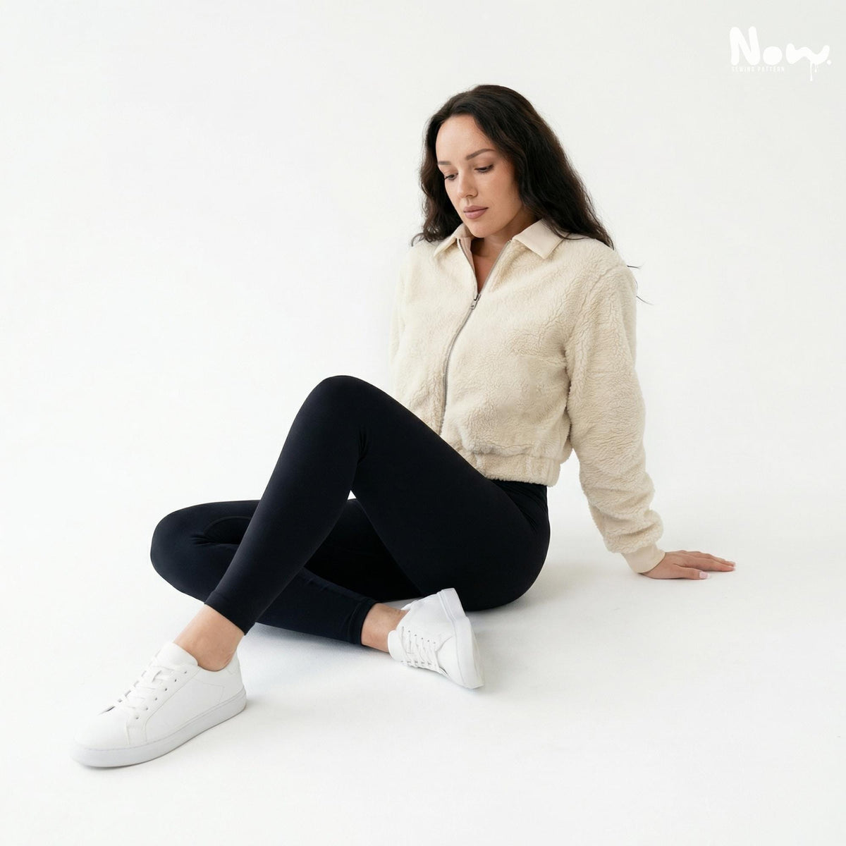 Teddy Jacket PDF Sewing Pattern | Zip Front Sherpa Fleece Jacket | Cropped Outerwear | XS-3XL