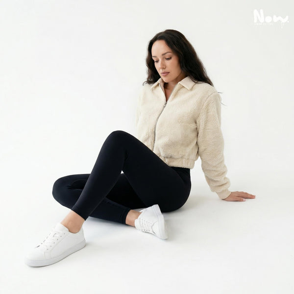 Teddy Jacket PDF Sewing Pattern | Zip Front Sherpa Fleece Jacket | Cropped Outerwear | XS-3XL