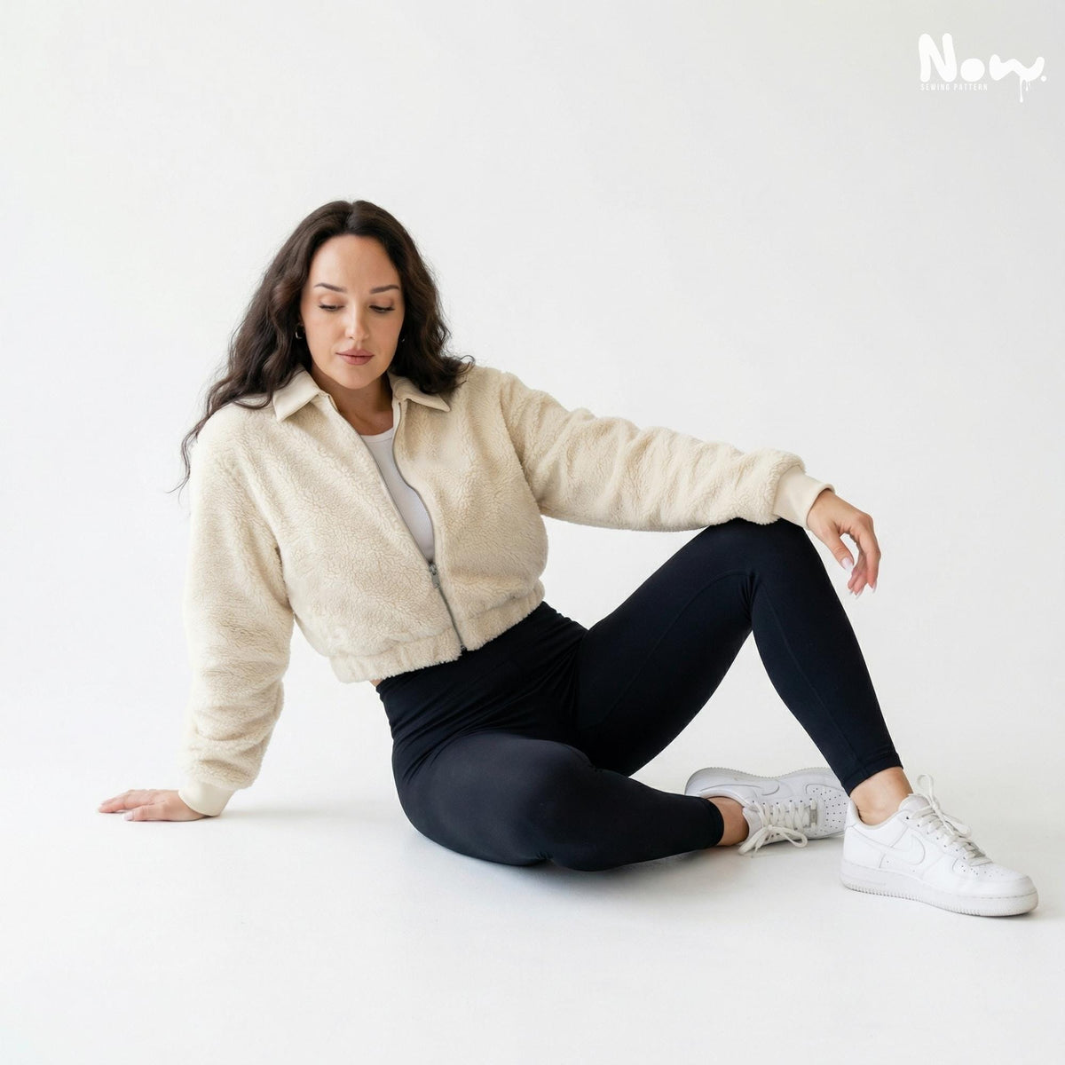 Teddy Jacket PDF Sewing Pattern | Zip Front Sherpa Fleece Jacket | Cropped Outerwear | XS-3XL