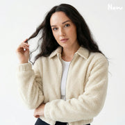 Teddy Jacket PDF Sewing Pattern | Zip Front Sherpa Fleece Jacket | Cropped Outerwear | XS-3XL