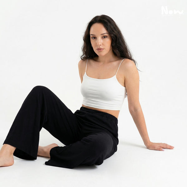 Palazzo Lounge Pants PDF Sewing Pattern | High Waist Wide Leg Pants | Elastic Waist Loungewear Trousers | A4 A0 US Letter | XS-3XL