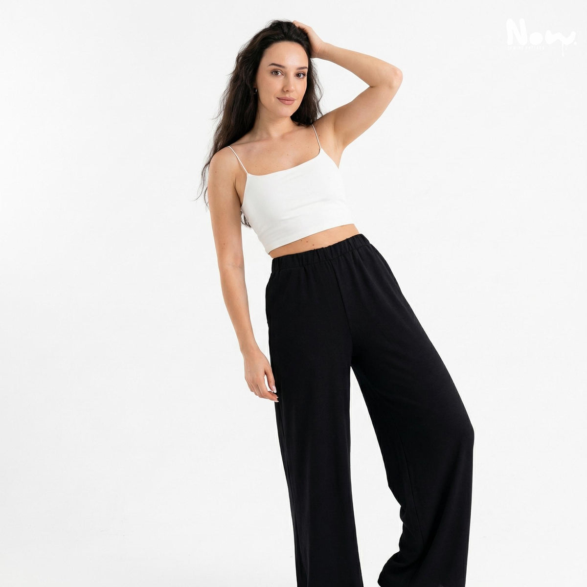 Palazzo Lounge Pants PDF Sewing Pattern | High Waist Wide Leg Pants | Elastic Waist Loungewear Trousers | A4 A0 US Letter | XS-3XL