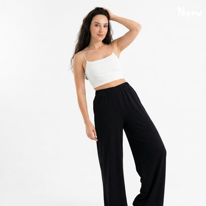 Palazzo Lounge Pants PDF Sewing Pattern | High Waist Wide Leg Pants | Elastic Waist Loungewear Trousers | A4 A0 US Letter | XS-3XL