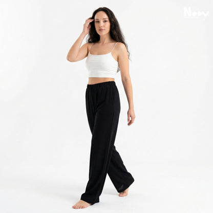 Palazzo Lounge Pants PDF Sewing Pattern | High Waist Wide Leg Pants | Elastic Waist Loungewear Trousers | A4 A0 US Letter | XS-3XL