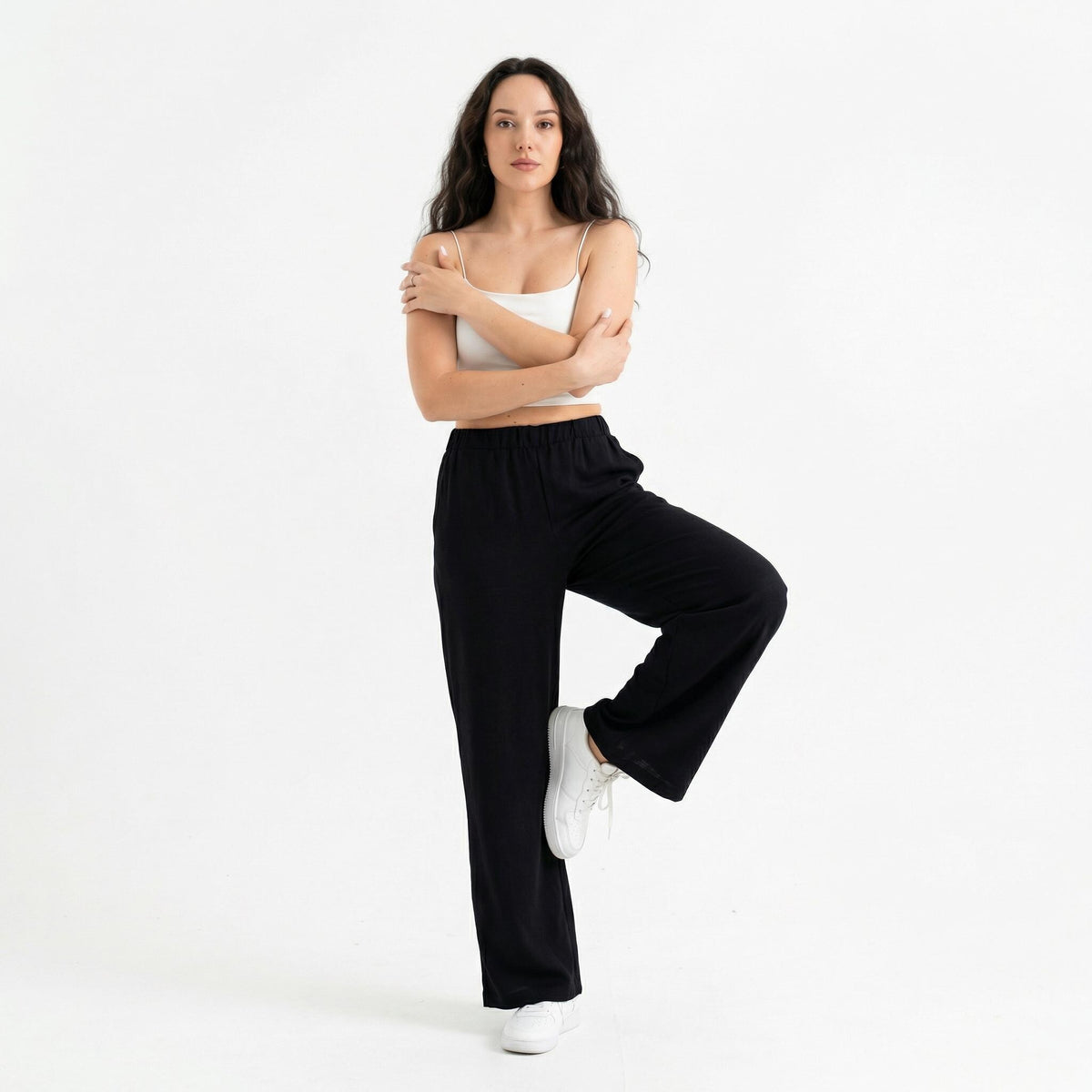 Palazzo Lounge Pants PDF Sewing Pattern | High Waist Wide Leg Pants | Elastic Waist Loungewear Trousers | A4 A0 US Letter | XS-3XL