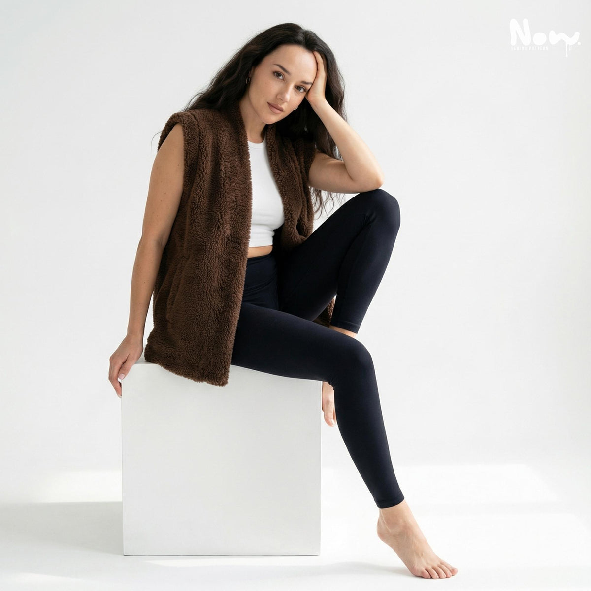 Cocoa Teddy Vest PDF Sewing Pattern | Sherpa Fleece Vest Pattern | A4 A0 US Letter | XS to 3XL | Digital Download | Sewing Template