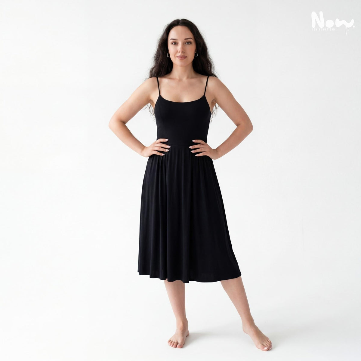 Cami Midi Dress Pattern PDF | Strappy Midi Dress Sewing Pattern | Sleeveless Slip Dress | XS - 3XL | Instant Download | A0, A4 and US Letter