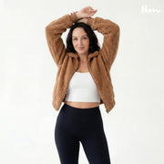 Sherpa Jacket Sewing Pattern | Zip Up Fleece Jacket PDF | Cropped Outerwear Pattern | XS-3XL